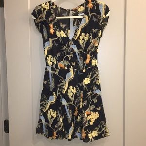 Reformation bird butterflies and flowers dress